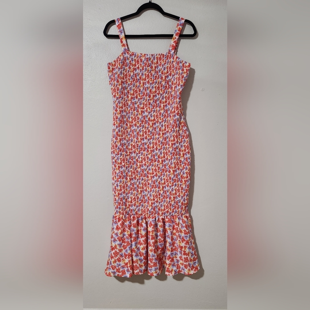 PRETYGARDEN DRESS NWT. SIZE L Floral Print Women's Dress - Picture 3 of 8